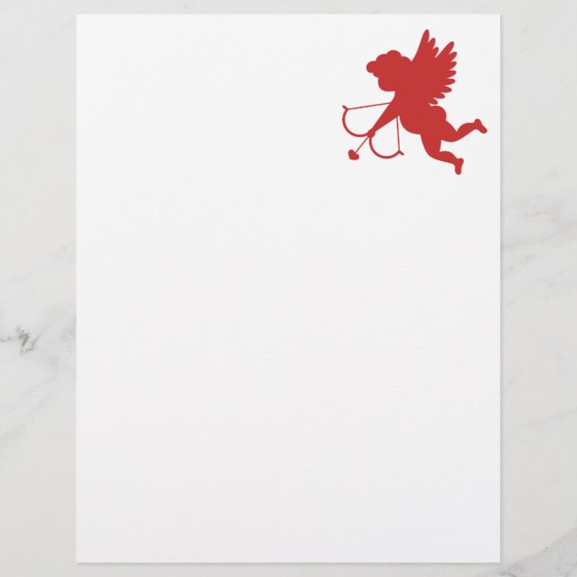 Lámina Silueta de Cupido Rojo (Anverso)