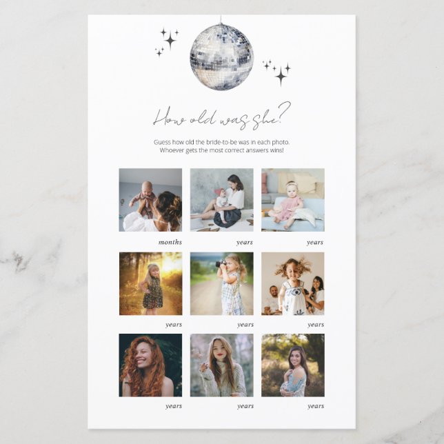 Lámina Silver Disco Qué Edad Tenía Su Juego De Ducha Brit (Anverso)