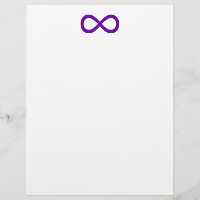 Lámina Símbolo de Infinito Morado (Anverso)