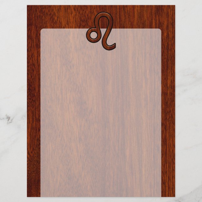 Lámina Símbolo Leo Zodiac en la decoración de estilo de m (Anverso)