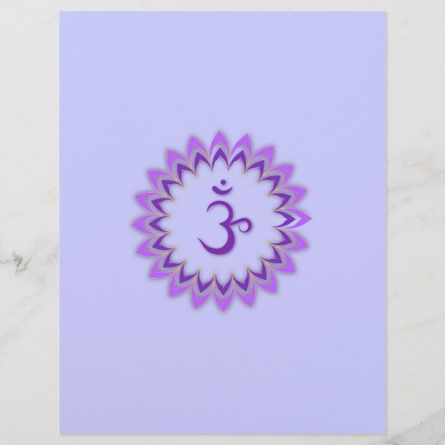 Lámina Símbolo Om / Crown Chakra (Anverso)