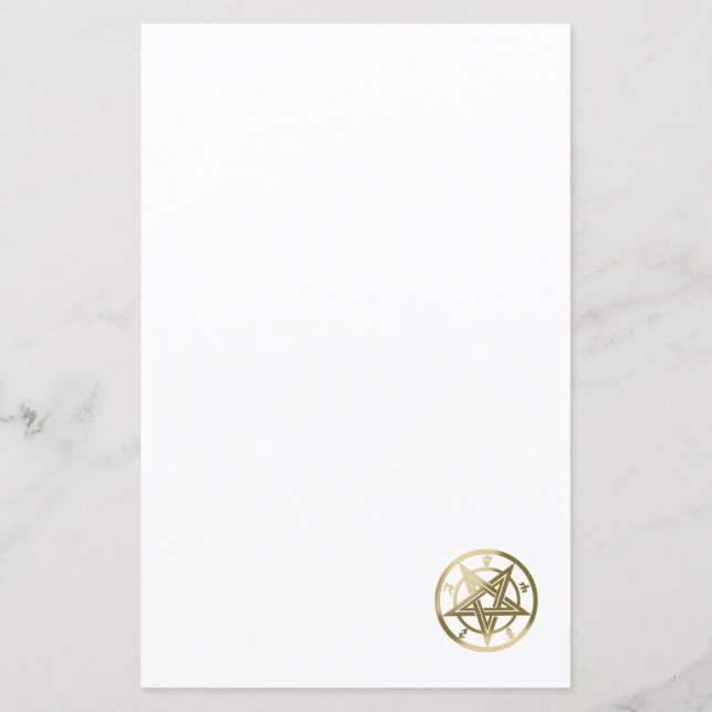 Lámina Símbolo pentagrama clásico (Anverso)