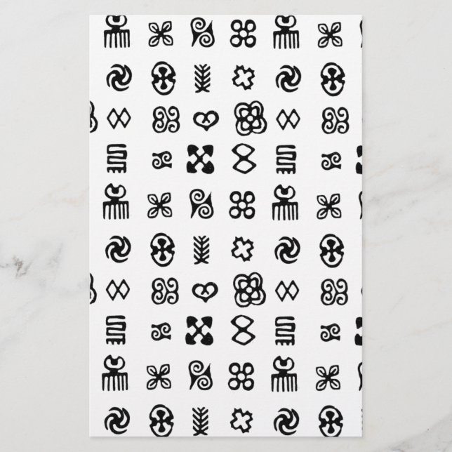 Lámina Símbolos africanos de Adinkra (Anverso)