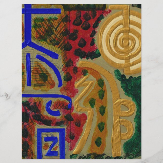 Lámina Símbolos de curación principales de REIKI (Anverso)