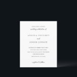 Lámina Simón Simple Elegante Invitación a la Boda<br><div class="desc">Elegante invitación de boda con un diseño sencillo con sus detalles en fuentes de séricos y guiones.</div>
