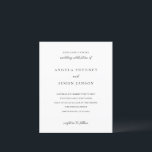 Lámina Simón Simple Elegante Invitación a la Boda<br><div class="desc">Elegante invitación de boda con un diseño sencillo con sus detalles en fuentes de séricos y guiones.</div>