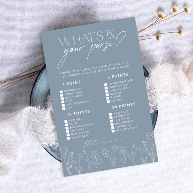 Lámina Simple azul turbio lo que hay en tu juego de bolso (Subido por el creador)