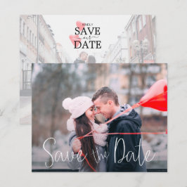 Lámina Simple Boda de guión casual Foto Guardar la fecha
