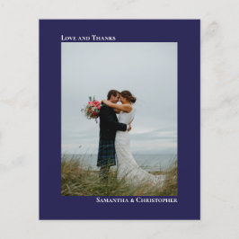 Lámina Simple Boda de presupuesto de la Marina Foto Tarje