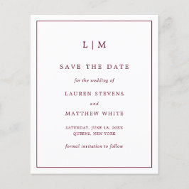 Lámina Simple boda de presupuesto en Borgoña salva la fec