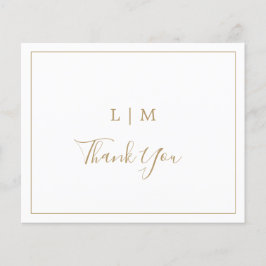 Lámina Simple Boda de Presupuestos de Oro Antiguo Gracias