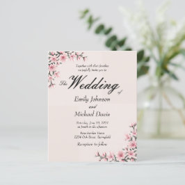 Lámina simple boda japonés de flores de cerezo