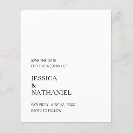 Lámina Simple Boda Presupuestaria Minimalista Guardar La 