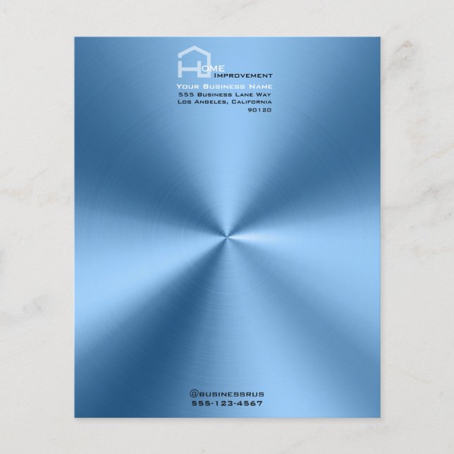 Lámina Simple carta azul minimalista moderna (Anverso)