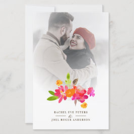 Lámina Simple Floral Garland Romantic Photo Wedding