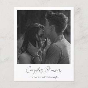 Lámina Simple foto presupuesto Parejas ducha Invitación