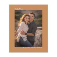 Simple invitación a Bodas de Golden Tan BUDGET