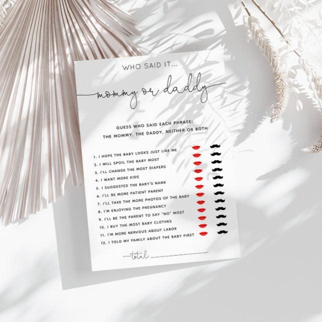 Lámina Simple juego de mamá o papá de caligrafía negra (Subido por el creador)