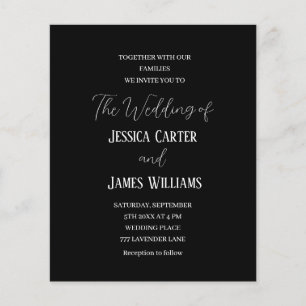 Lámina Simple matrimonio elegante en blanco y negro