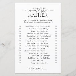 Lámina Simple Minimal Prefiere Un Juego De Ducha De Novia