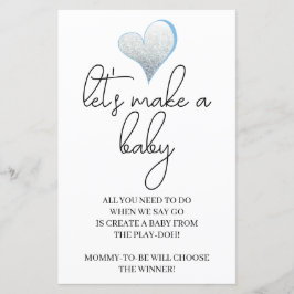 Lámina Simple Mínimo Hagamos un bebé, juego de Baby Showe