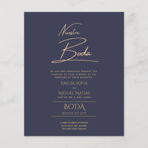 Lámina Simple Nuestra BODA Boda Español Sólo Texto Inv