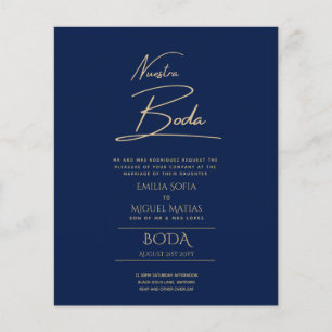 Lámina Simple Nuestra BODA Boda Español Sólo Texto Inv