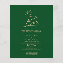 Lámina Simple Nuestra BODA Invitación de Boda en Español 
