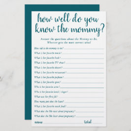 Lámina Simple Qué Bien Conoce A Mamá | Keepsake Verde azu