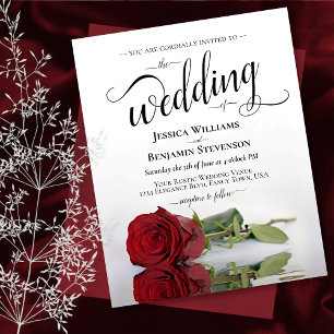 Lámina Simple Red Rose Elegant BUDGET Wedting