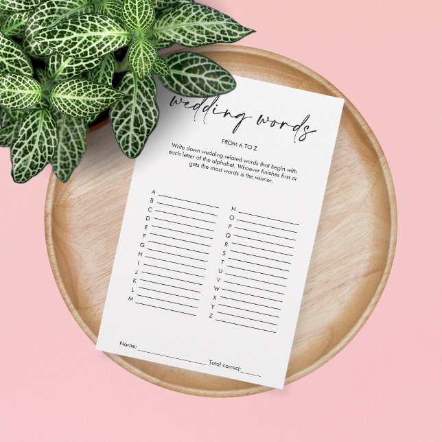 Lámina Simple y moderno Boda Palabras juego de ducha de n (Subido por el creador)