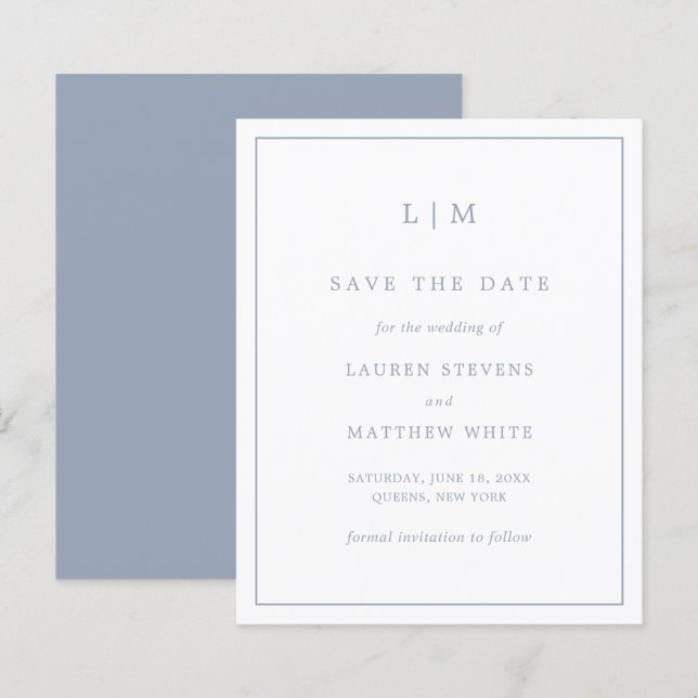 Lámina Simple y turbia boda de presupuesto azul salva la  (Anverso / Reverso)