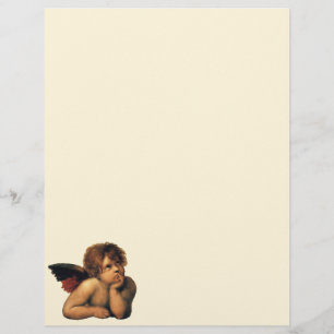 Lámina Sistine Madonna, detalles de Angels de Raphael San