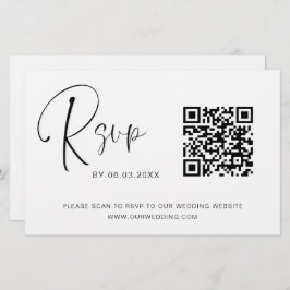Lámina Sitio web del Boda de código QR de presupuesto RSV
