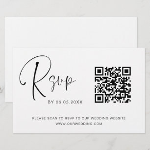 Lámina Sitio web del Boda de código QR de presupuesto RSV
