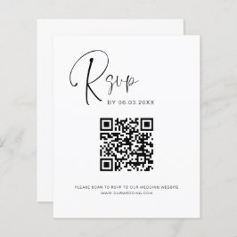 Lámina Sitio web del Boda de código QR de presupuesto RSV