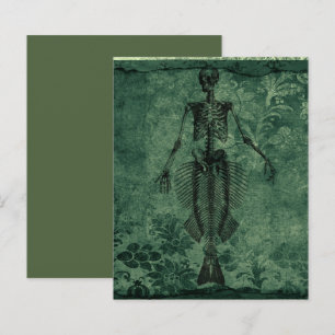 Lámina Skelton Mermaid Scrapbook Paper