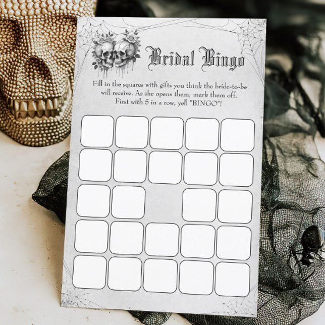 Lámina Skull Halloween Bridal Shower Bingo (Subido por el creador)