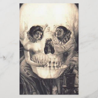 Lámina Skull Love Retro Optical Illusion