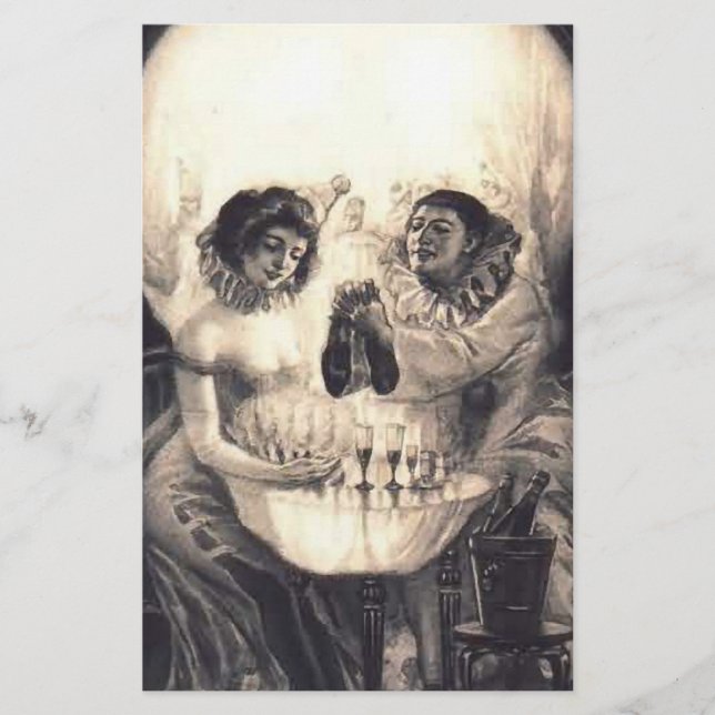 Lámina Skull Love Retro Optical Illusion (Anverso)