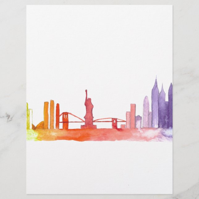 Lámina Skyline de NUEVA YORK (Anverso)