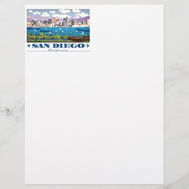 Lámina Skyline de San Diego (Anverso)