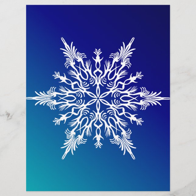 Lámina SNOWFLAKE en azul (Anverso)