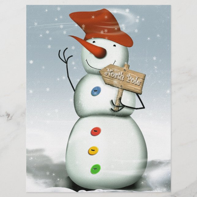Lámina Snowman, miembro del Polo Norte (Anverso)