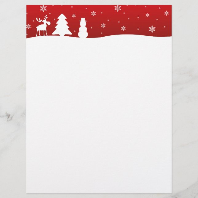 Lámina Snowman, reno de árbol de Navidad (Anverso)