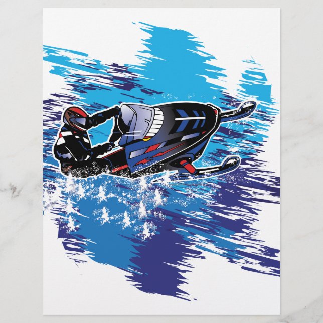 Lámina Snowmobiler gráfico (Anverso)