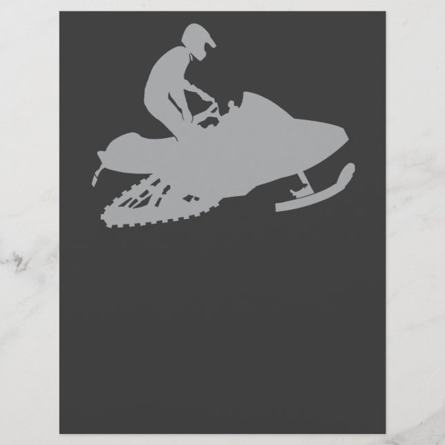 Lámina Snowmobiler gris plateado (Anverso)