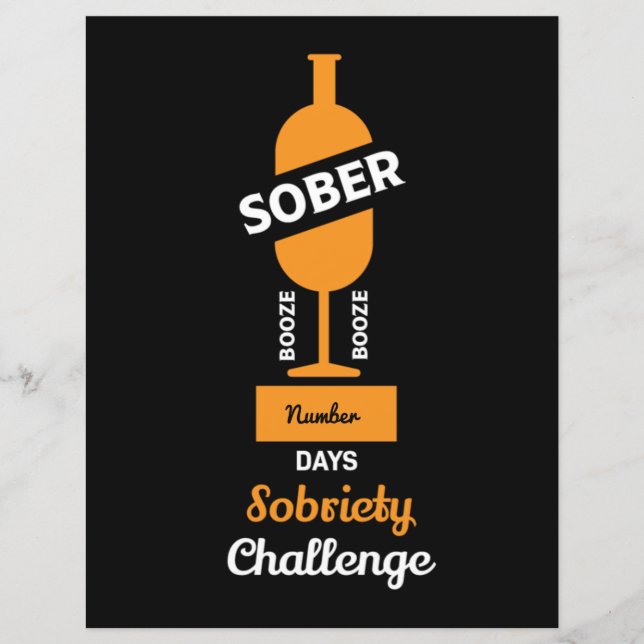 Lámina Sober AF Alcohólico Addict Recuperación de Acrílic (Anverso)