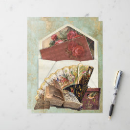 Lámina Sobre de color Vintage Insertar caja de Gorra del 