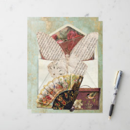 Lámina Sobre de color Vintage Insertar caja de Gorra del 